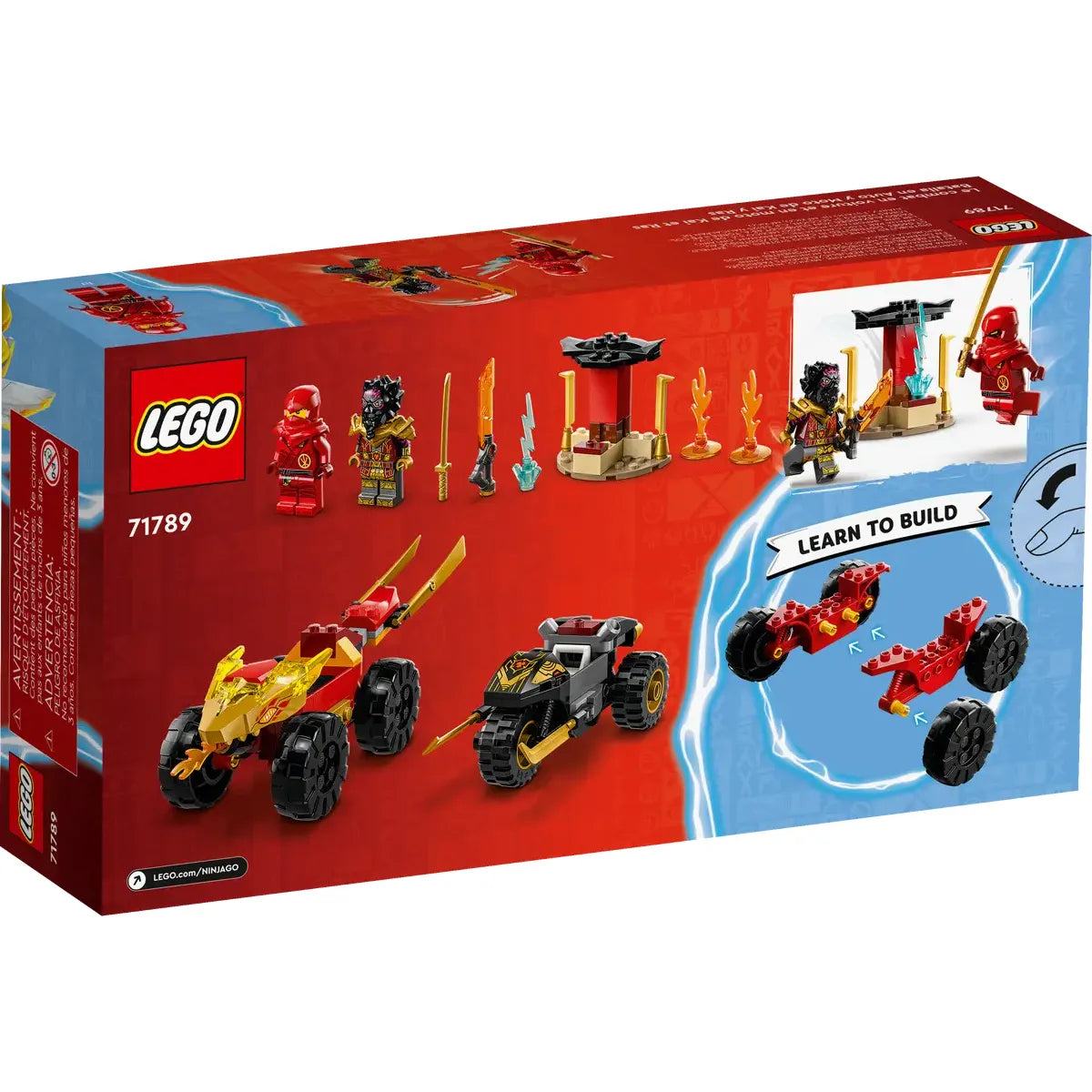 LEGO 71789 - Le duel moto et voiture de Kai et Ras